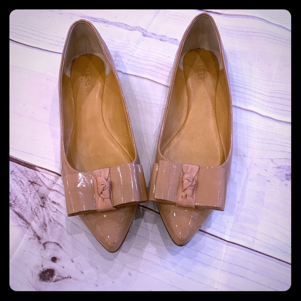 JCrew flats with bows   Nude color